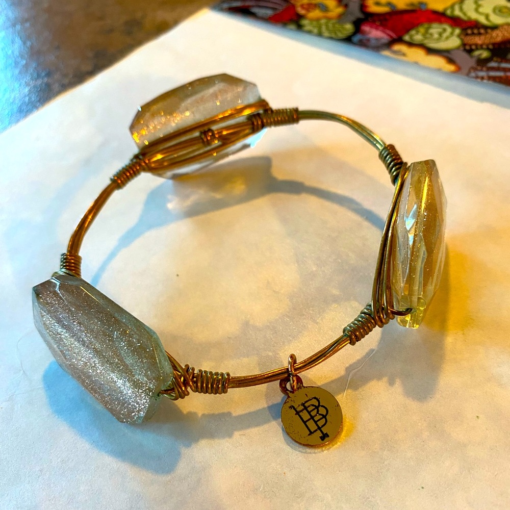 Bourbon and Bowties Gold and Clear Bracelet